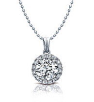 necklace with one large diamond