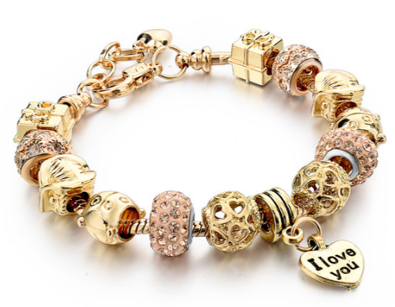 gold charm bracelet