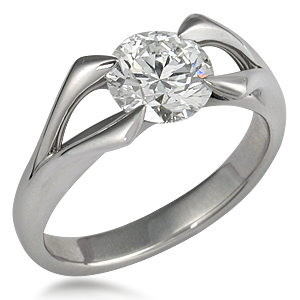 diamond and silver wedding ring