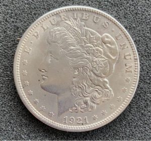 morgan silver dollar front