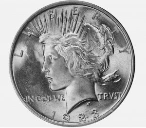 peace silver dollar front