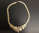 vintage rolled gold neckllace