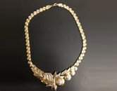 vintage rolled gold neckllace