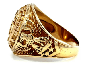 us army 10k yellow gold ring w/ eagle