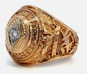 right view - us army pilot w/ planes gold ring