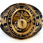 united states marine corps 10k yellow gold ring