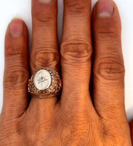 Iwo Jima USMC 10k yellow gold ring