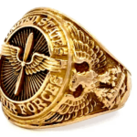 side view - eagle on air force ring