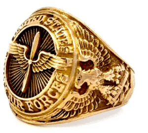side view - eagle on air force ring