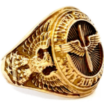 side view - gold air force military ring