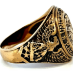 us marines gold ring side view w/ eagle