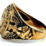 us marines 10k gold ring side view