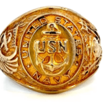 USN - united states navy 10k yellow gold ring
