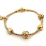 14k pandora moments yellow gold charm bracelet