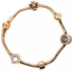 14k gold charm w/ 6 charms