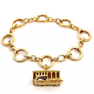 tiffany & co cable car gold charm