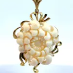 flower pendant - 14k gold
