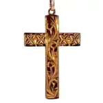 18k rose gold cross