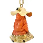 side view of gold buddha